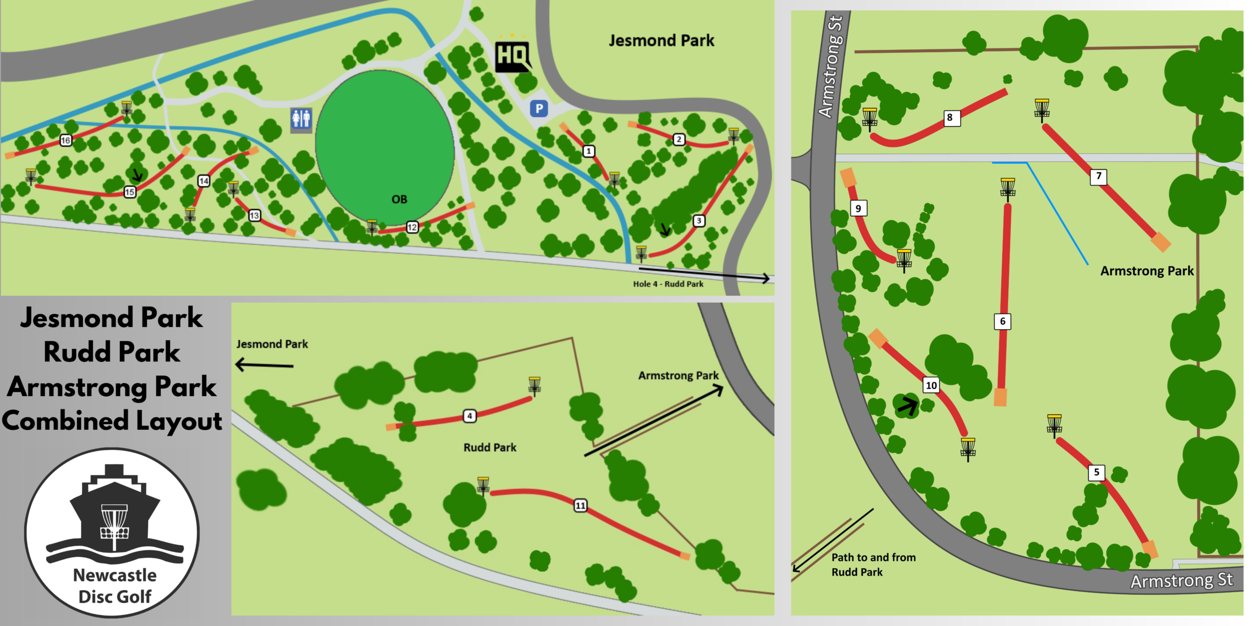 Jesmond Park course map